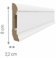 VOX Plinta MDF VOX Estilo pentru parchet, decor Alb - 2400 80 16 mm (DF-6043678)