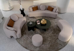 Roke Set canapele Capri, 2290 x 980 mm, culoare gri taupe, tapiterie (DF-MGL_M200) Canapea