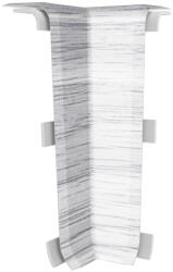 Vilo Colt interior plinta Vilo Esquero, decor Stejar alb - 66, 6 21, 9 mm, PVC, 20 buc cutie, compatibil plinta 66, 6 mm (DF-3022036)
