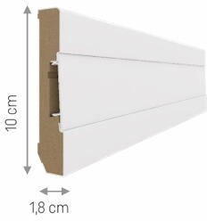 VOX Plinta MDF VOX Estilo pentru parchet, decor Alb - 2400 100 18 mm (DF-6043676)