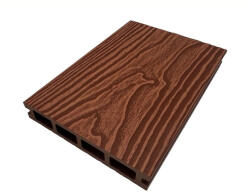 Naimeed Company Pardoseala WPC Terasa D7487, antiderapanta, rezistenta UV si inghet, clasa trafic 23, 2800x140x25 mm, Maro roscat (DF-D7487)