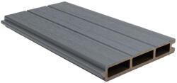 Naimeed Company Profil gard WPC compozit lemn-plastic D6474, rezistent UV si inghet -40C +60C, 1800x155x24 mm, Gri (DF-D6474)