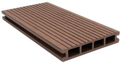 Naimeed Company Pardoseala WPC Terasa D6463, antiderapanta, rezistenta UV si inghet, clasa trafic 23, 2900x146x25 mm, Maro inchis (DF-D6463)