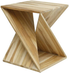Roke Masa de accent Zeta, 400 x 400 x 490 mm, Aspect natural (complet nefinisat) (DF-NTZ_2TAST0762) Masa de cafea