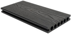 Naimeed Company Pardoseala WPC Terasa D6485, antiderapanta, rezistenta UV si inghet, clasa trafic 23, 2900x140x25 mm, Negru (DF-D6485)