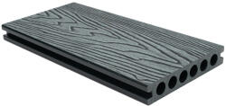 Naimeed Company Pardoseala WPC Terasa D6484, antiderapanta, rezistenta UV si inghet, clasa trafic 23, 2900x140x25 mm, Gri (DF-D6484)
