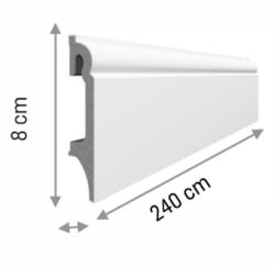 VOX Plinta PVC VOX Espumo pentru parchet, decor Alb - 2400 65 16 mm (DF-3027657)