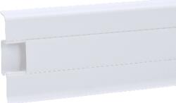 Korner Plinta PVC cu Canal Siena, 2500 X 80 X 20 mm - Alb (DF-PP80S-0-801)