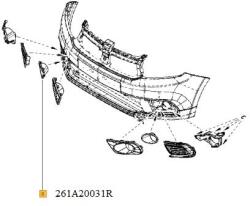 Original Renault Rama, proiector ceata ORIGINAL RENAULT 26 1A 200 31R (26 1A 200 31R)