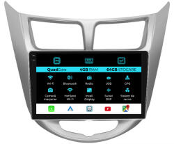 NavStore Navigatie Dedicata Hyundai Accent (2011 - 2016), Quadcore, 9 Inch, 4Gb Ram, 64Gb Stocare, Android Auto, Carplay (C25979)