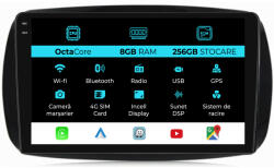 NavStore Navigatie Smart For Four (2016 - 2021), 10 Inch, 8Gb Ram, 256Gb Stocare, Android Auto, Carplay (C16052)