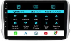 NavStore Navigatie Dedicata Peugeot 208/2008 (2013-2018), 10Inch, 2Gb Ram, 64Gb Stocare, Carplay (C649)