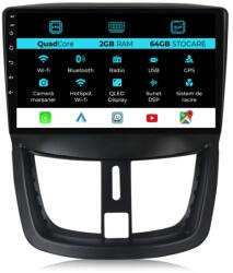 NavStore Navigatie Dedicata Peugeot 207 (2006-2015), 9Inch, 2Gb Ram, 64Gb Stocare, Carplay (C1018)
