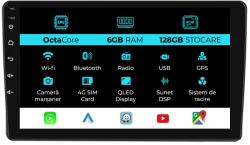 NavStore Navigatie Dedicata Fiat Panda (2003 - 2012), 9Inch, 6Gb Ram, 128Gb Stocare, Carplay (C7609)