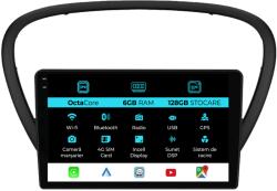 NavStore Navigatie Dedicata Peugeot 607 (2004 - 2011), 9 Inch, 6Gb Ram, 128Gb Stocare, Android Auto, Carplay (C8440)