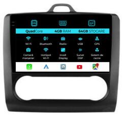 NavStore Navigatie Ford Focus (2004 - 2012), QuadCore, 9 Inch, 4Gb Ram, 64Gb Stocare, Android Auto, Carplay (C8897)