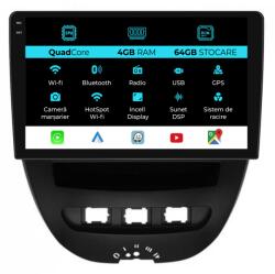 NavStore Navigatie Dedicata Toyota Aygo (2005 - 2014), QuadCore, 10 Inch, 4Gb Ram, 64Gb Stocare, Android Auto, Carplay (C9340)