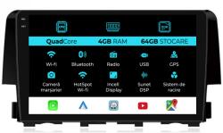 NavStore Navigatie Honda Civic (2015 - 2021), QuadCore, 9Inch, 4Gb Ram, 64Gb Stocare, Carplay (C9383)