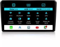 NavStore Navigatie Dedicata Fiat Panda (2003 - 2012), 9 Inch, 4Gb Ram, 64Gb Stocare, Android Auto, Carplay (C9439)