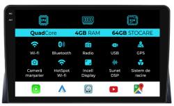 NavStore Navigatie Dedicata Volkswagen Transporter (2003 - 2015), QuadCore, 9 Inch, 4Gb Ram, 64Gb Stocare, Android Auto, Carplay (C9904)