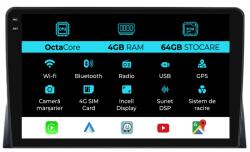NavStore Navigatie Dedicata Volkswagen Transporter (2003 - 2015), 9 Inch, 4Gb Ram, 64Gb Stocare, Android Auto, Carplay (C9905)