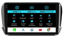 NavStore Navigatie Dedicata Peugeot 2008 (2013 - 2018), 2K, 4Gb Ram, 64Gb Stocare, Android Auto, Carplay (C10283)