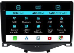 NavStore Navigatie Dedicata Toyota Aygo (2014 - 2022), 2K, 4Gb Ram, 64Gb Stocare, Android Auto, Carplay (C10445)