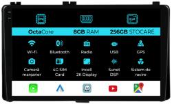 NavStore Navigatie Dedicata Toyota Corolla (2013 - 2019), 2K, 8Gb Ram, 256Gb Stocare, Android Auto, Carplay (C10529)