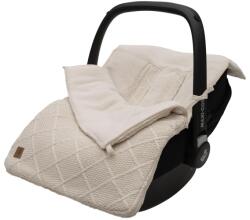Jollein Sacul pentru picioare Jollein Check Knit, Oatmeal - pentru scaun auto si carucior (025-811-68038)