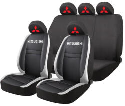 AutoHelix MSA Set Huse Scaune Universale HLX4 Compatibile cu Mitsubishi - Negru/Gri (GRO10)