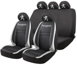 AutoHelix MSA Set Huse Scaune Universale HLX4 Compatibile cu Peugeot - Negru/Gri (GRO22)
