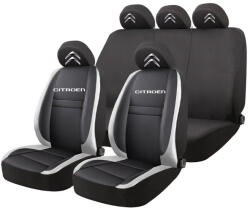 AutoHelix MSA Set Huse Scaune Universale HLX4 Compatibile cu Citroen - Negru/Gri (GRO4)