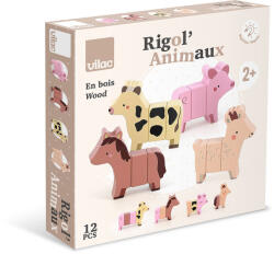 Vilac Joc magnetic din lemn - Asambleaza 4 animale de la ferma - Vilac (7116)