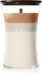 WoodWick Trilogy Café Macchiato lumânare parfumată cu fitil din lemn 610 g