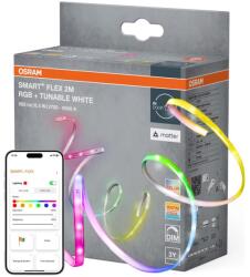 OSRAM - Bandă LED SMART+ FLEX RGB+TW dimmabilă 2m LED/8, 5W/230V 2700-6500K Wi-Fi (P228041)