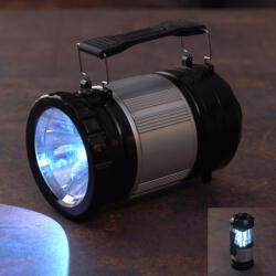 Delux Kemping lámpa (hordozható elemlámpa (kézilámpa)) 1 W+3 W COB LED 120 lm, PC+ABS, (3xAA ) (DEL1363)