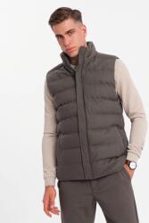 OMBRE OMBRE, Gyapjúkeverék steppelt mellény, Khaki, SM (OM-JAVJ-0200-DARK-OLIVE-S-M)