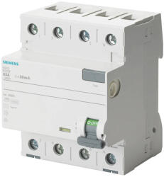 Siemens 5SV3644-6 FI-relé 40A 4P 300mA, A típus (5SV36446)
