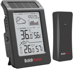 RainPoint BALDRTHERM B0596WT2H2P-V1 napenergiával működő időjárásállomás (fekete) (B0596WT2H2P-V1 Black)