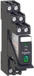 Schneider Electric Harmony Electromechanical Relays - RXG22BDPV - RXG Interfész relé foglalattal, 2CO, 5A, 24VDC, tesztgomb, LED (RXG22BDPV)