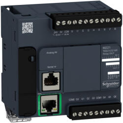 Schneider Electric Modicon M221 - TM221CE16R - gépvezérlő PLC, 16 I/O, relé kimenet, RS232/RS485, Ethernet Modbus TCP/IP 100. . . 230 VAC (TM221CE16R)
