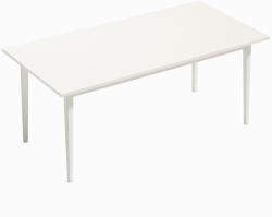 HomCom Masă pentru 8 persoane, Masă modernă de bucătărie cu picioare din lemn masiv, 180 cm, crem | Aosom Romania (83A-460V90CW)