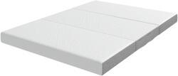 HomCom Saltea pliabilă în 3 părți, 140x190x15cm, Saltea de oaspeți din spumă cu memorie infuzată cu gel, Alb | Aosom Romania (810-051V02WT) Saltea