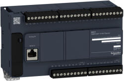 Schneider Electric Modicon M221 - TM221C40T - gépvezérlő PLC, 40 I/O, tranzisztor (source) kimenet, RS232/RS485, 24 VDC (TM221C40T)
