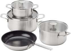 KitchenAid Set Oale si Tigai KitchenAid din Otel Inoxidabil, 4 piese, Inductie, Argintiu (CC010355-001)