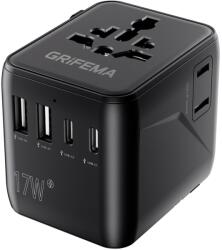 GRIFEMA Adaptor de calatorie GRIFEMA GD606-17, 6 in 1, 2 USB-C, 2 USB-A (GD606-17)