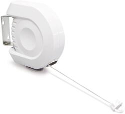 Relaxdays Sistem de Uscare a Rufelor Relaxdays cu 12 m, Culoare Alb, cu Brat Mobil (10018369)