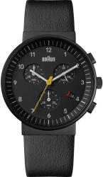 Braun Ceas barbatesc Braun BN0035BBKBKG, cronograf cu datumsanzeige, cadran negru, bratara din piele (BN0035BBKBKG) Ceas