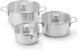 KitchenAid Set Oale din Inox KitchenAid, 3 piese, 162024 cm, Inductie, Argintiu (CC010256-001)