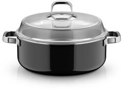 WMF Vas de gatit WMF Fusiontec Mineral Pro, 28 cm, negru, cu capac din sticla (518735290)